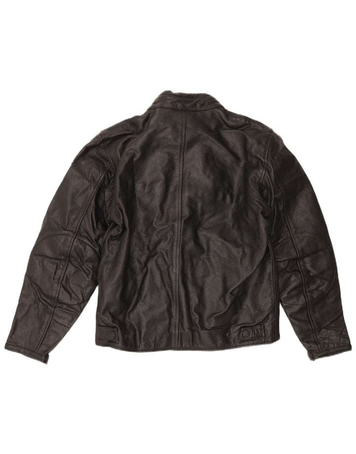 Jachetă vintage din piele pentru femei UK 16 Large Black