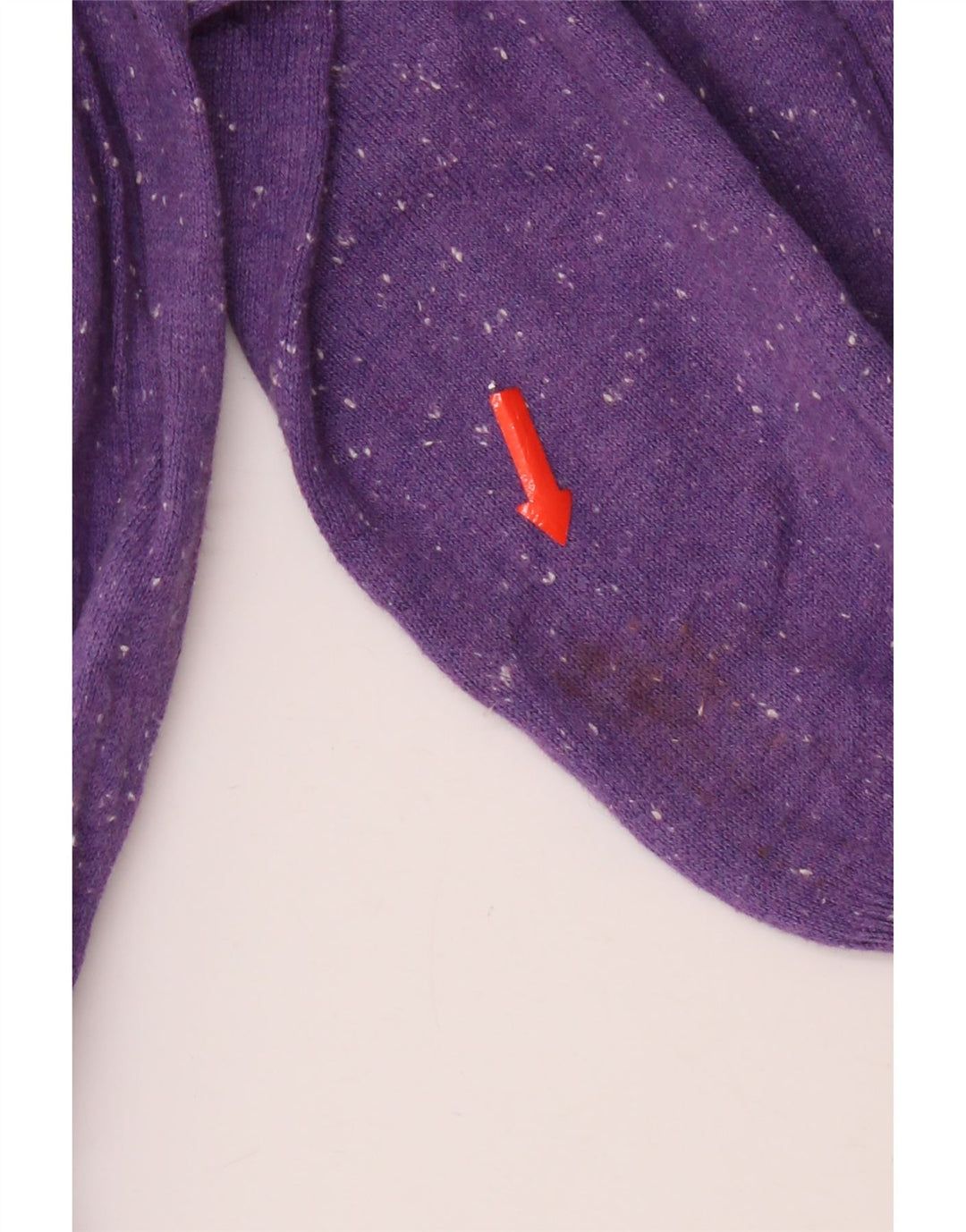 Superdry Mens V-Neck Jumper Sweater Medium Purple Flecked Cotton