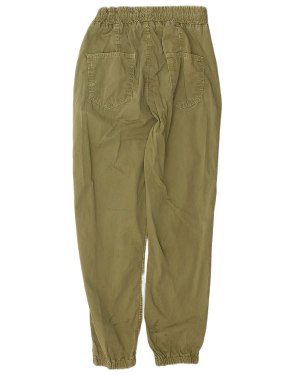Женские брюки-джоггеры Zara XS W24 L26, хлопок цвета хаки