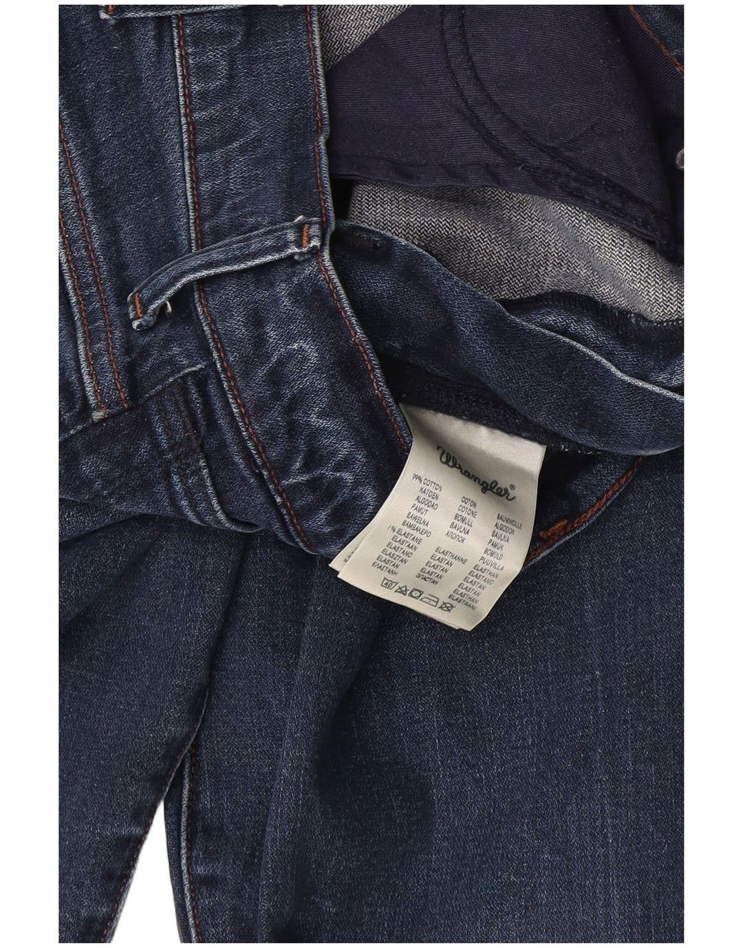 Wrangler Mens Straight Jeans W34 L32 Blue Cotton