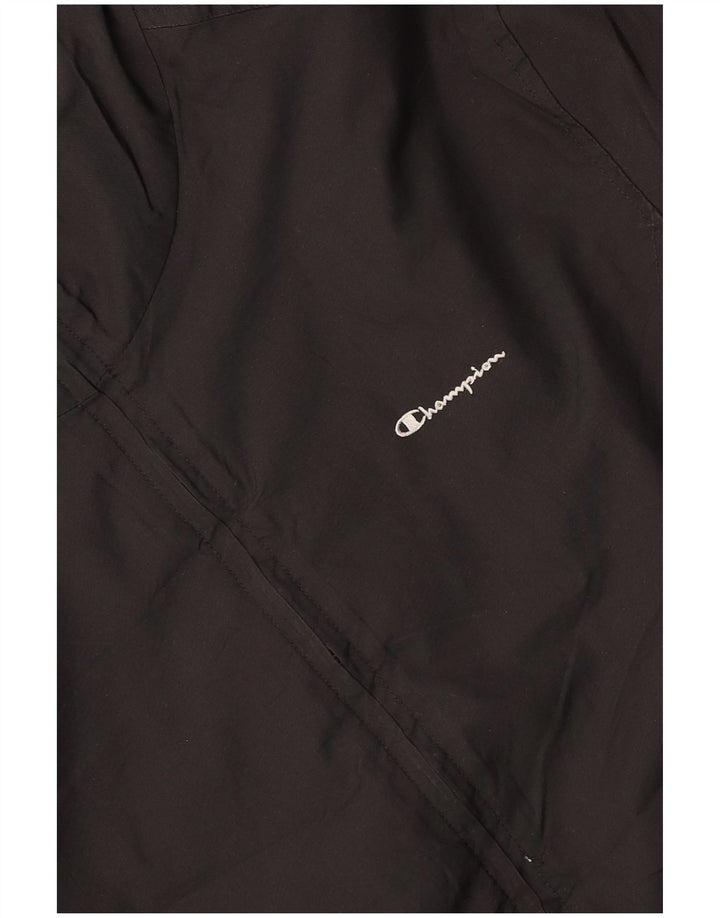 CHAMPION Womens Oversized Hooded Reversible Jacket UK 10 Small Black