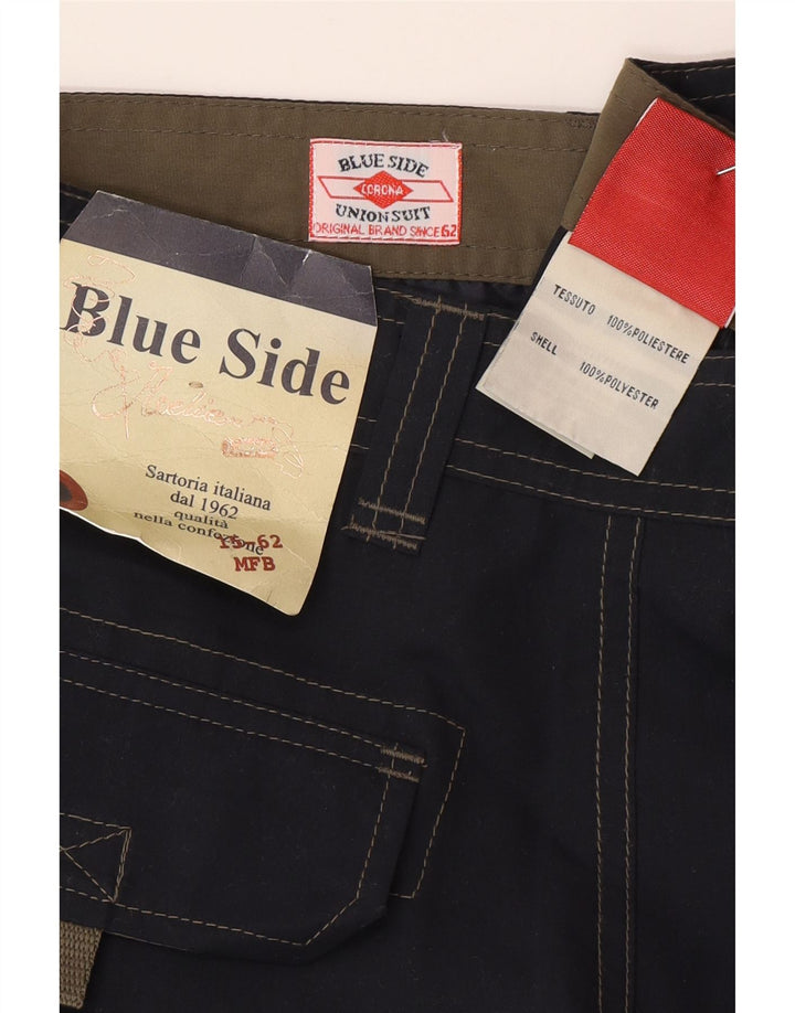 Blue Side Herre Cargo Shorts Large W34 Navy Blue Polyester
