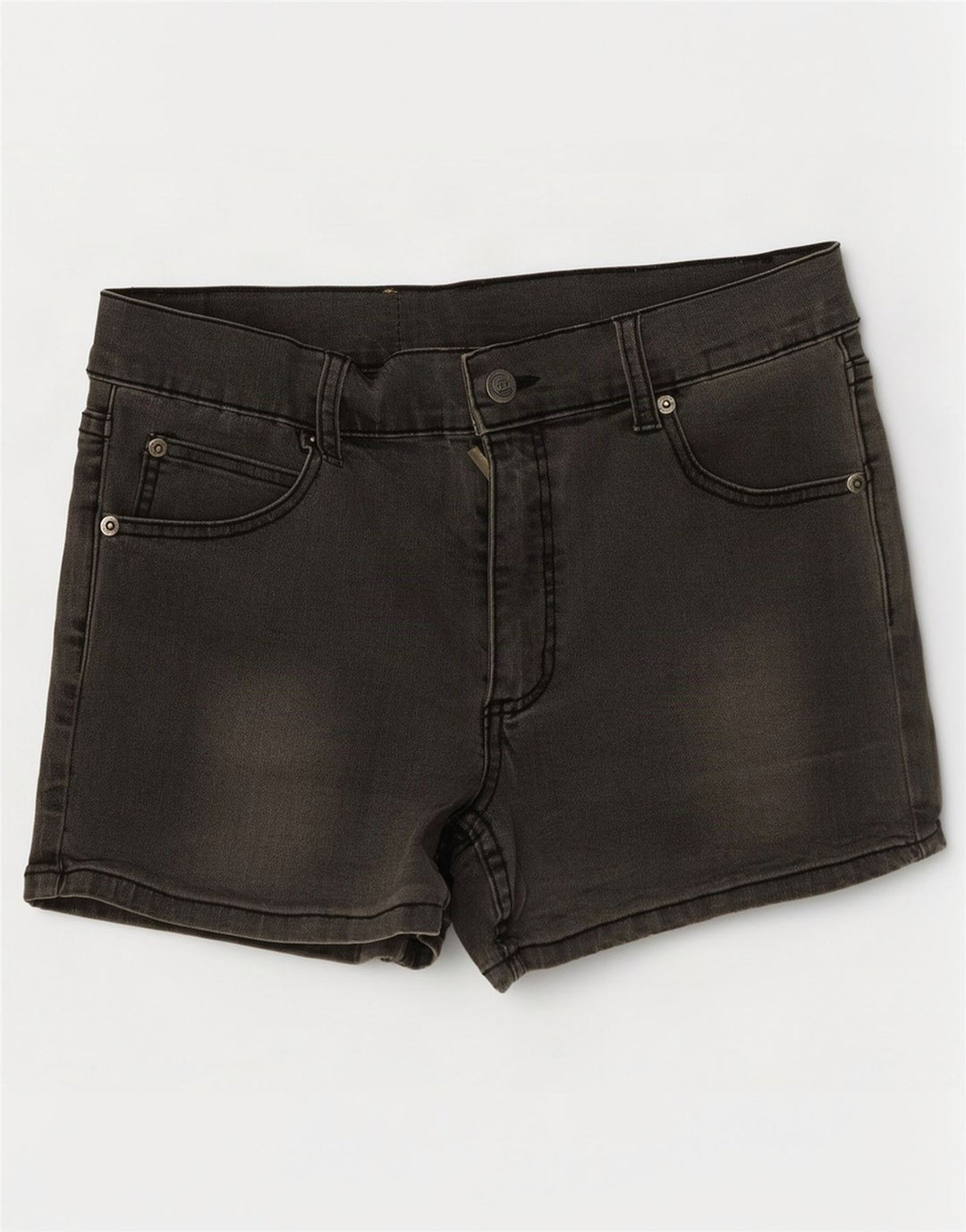 Pantaloncini di jeans da donna economici Monday W30 cotone grigio medio