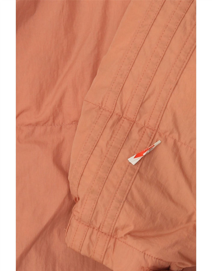 Adidas Mens Padded Jacket UK 40 Large Orange Nylon