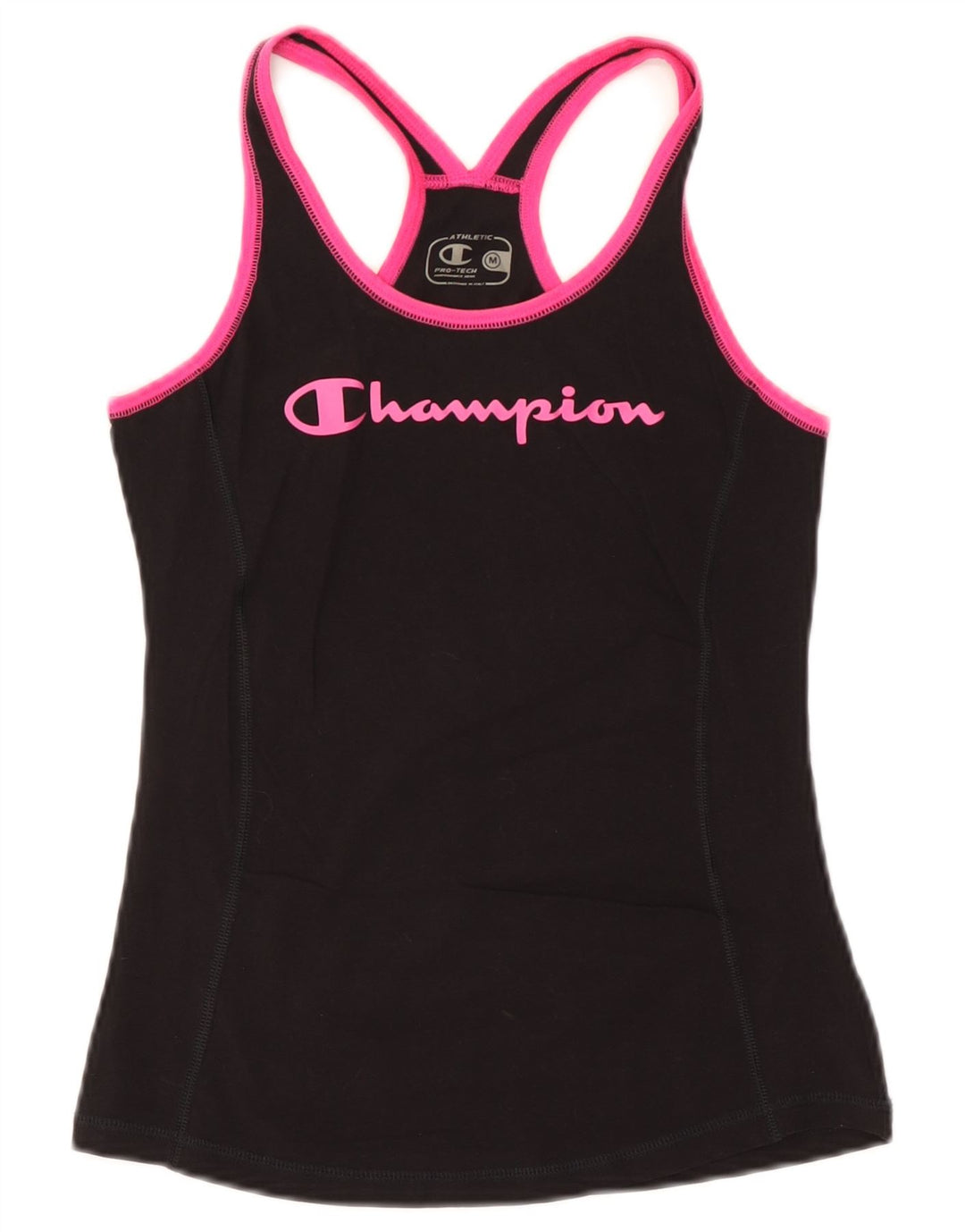Champion Womens Pro-tec Graphic Vest Top UK 12 Medium Black