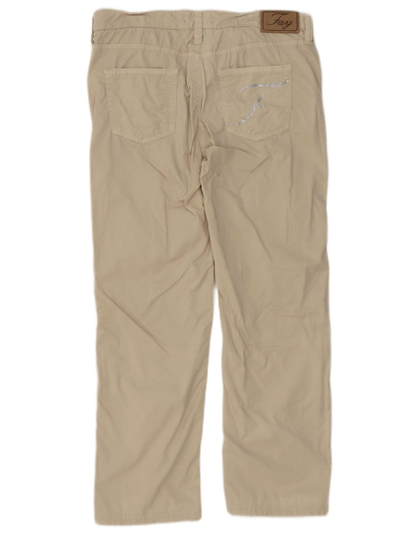 Fay Dame Lige Casual Bukser W28 L26 Beige Bomuld