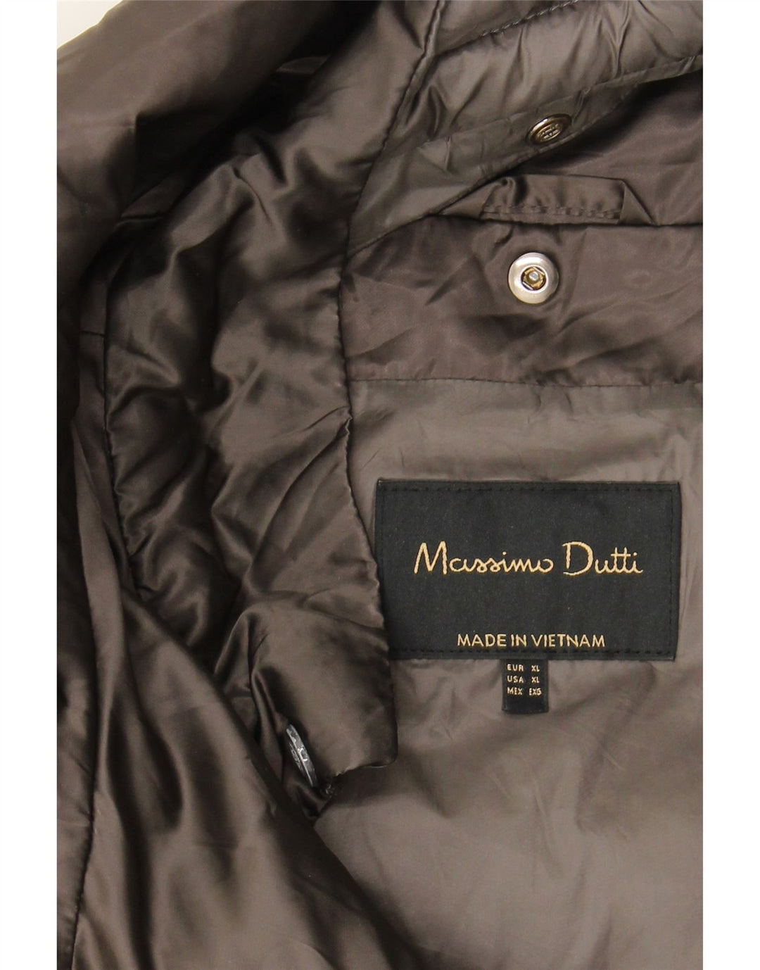 MASSIMO DUTTI Womens Padded Coat UK 18 XL Brown Polyester Vintage Massimo Dutti and Second-Hand Massimo Dutti from Messina Hembry 