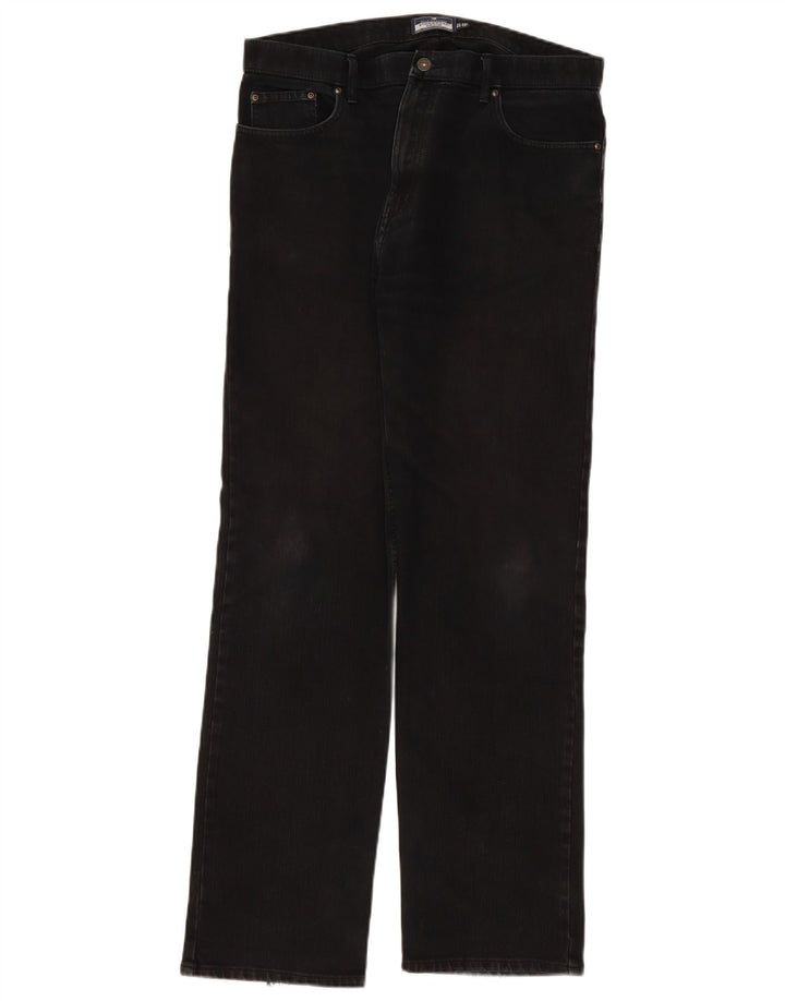 Marks & Spencer Mens Blue Harbour Straight Jeans W36 L33 Black Cotton
