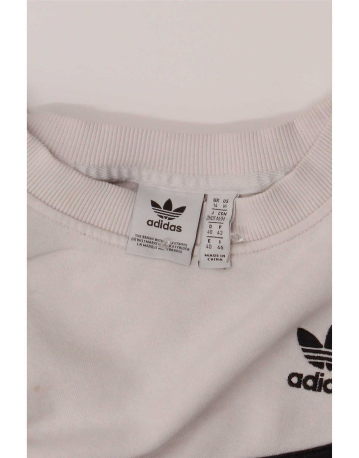 Adidas Sweat-shirt surdimensionné pour femme UK 14 Rose moyen Colourblock