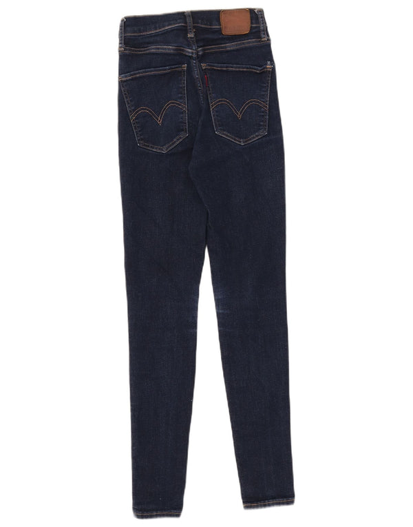 Levi's Damen Mile High Super Skinny Jeans W25 L28 Marineblau Baumwolle