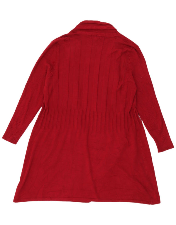 Marks & Spencer Damen Autograph Longline Cardigan Pullover UK 10 Small Rot