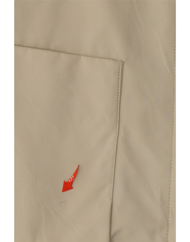 Trussardi Jeans Womens Bomber Jacket IT 46 Large Beige Cotton