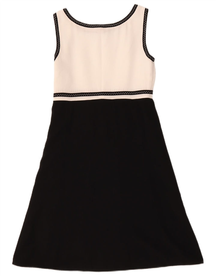Luisa Spagnoli Womens A-Line Dress IT 42 Medium Black Colourblock