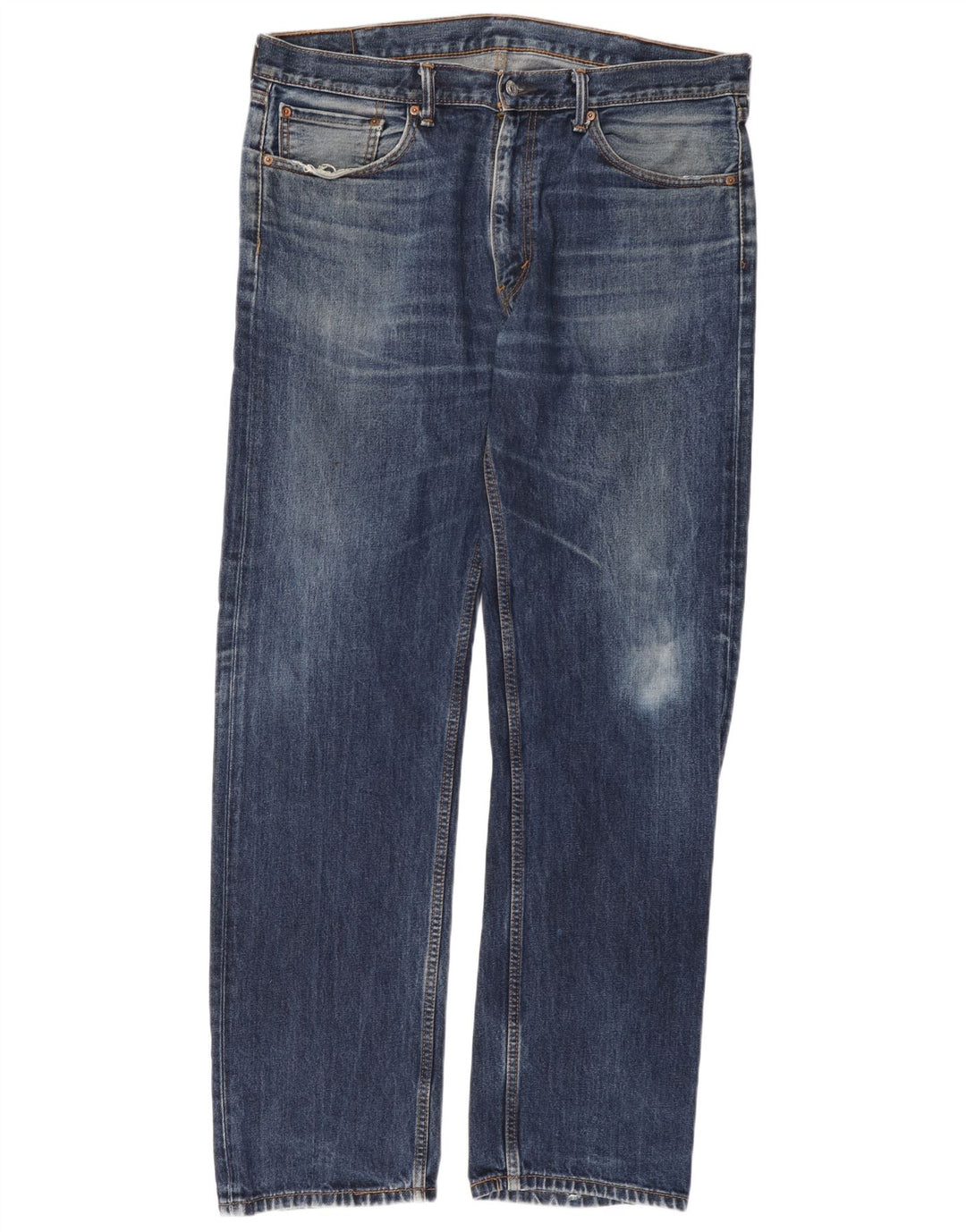 Levi's Mens 505 Straight Jeans W38 L34 Blue Cotton