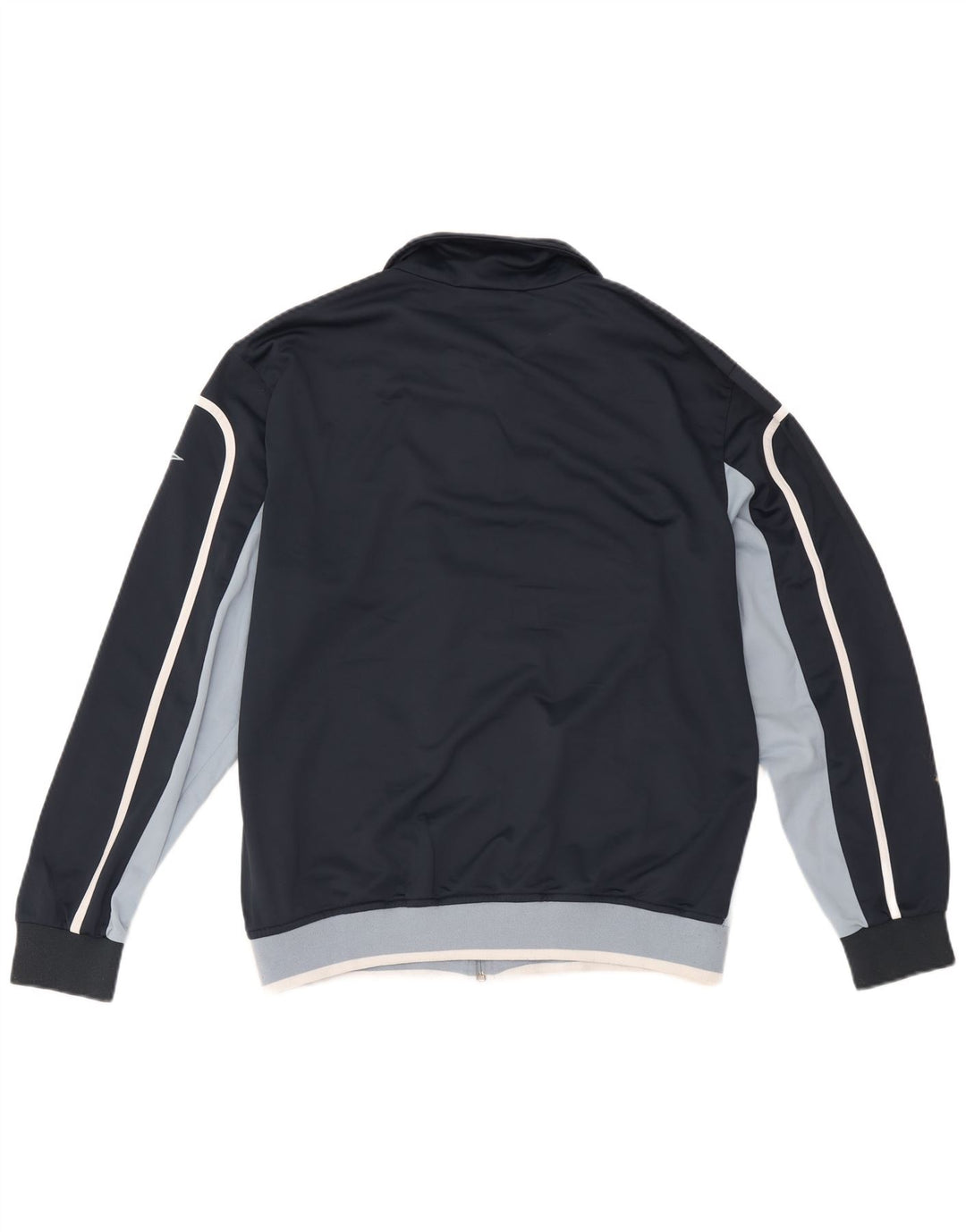 Umbro Womens Tracksuit Top Jacket UK 18 XL Navy Blue Colourblock Polyester