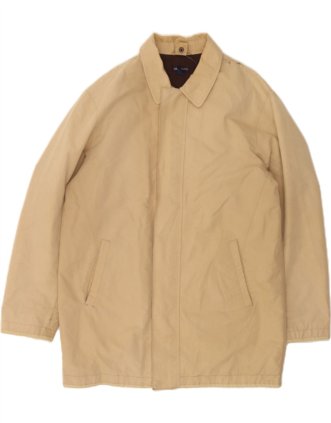 GANT Mens Overcoat UK 40 Large Beige Cotton Vintage Gant and Second-Hand Gant from Messina Hembry 