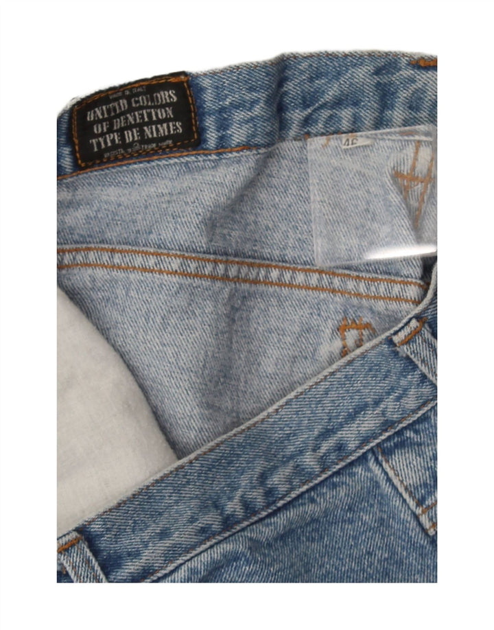Benetton Mens Straight Jeans IT 46 W33 L30 Blue Cotton