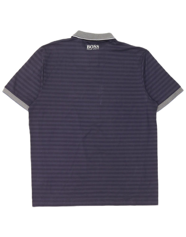 Cămașă polo pentru bărbați Hugo Boss Martin Kaymer XL, bumbac colorblock, albastru bleumarin