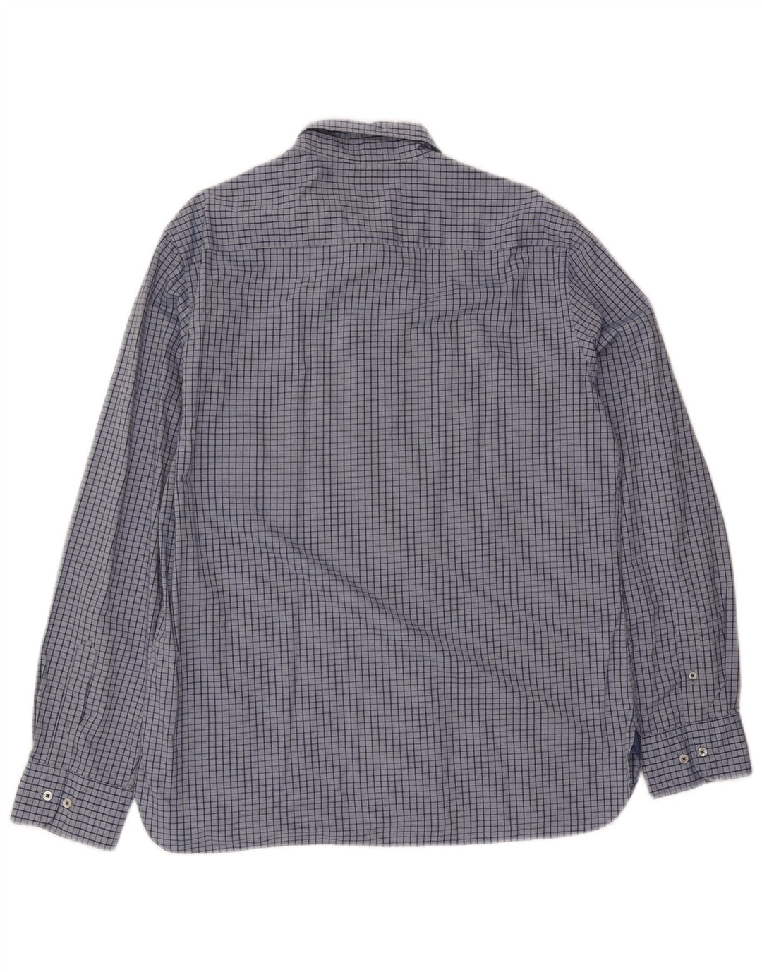 Massimo Dutti Mens Casual Fit Shirt XL Blue Check Cotton