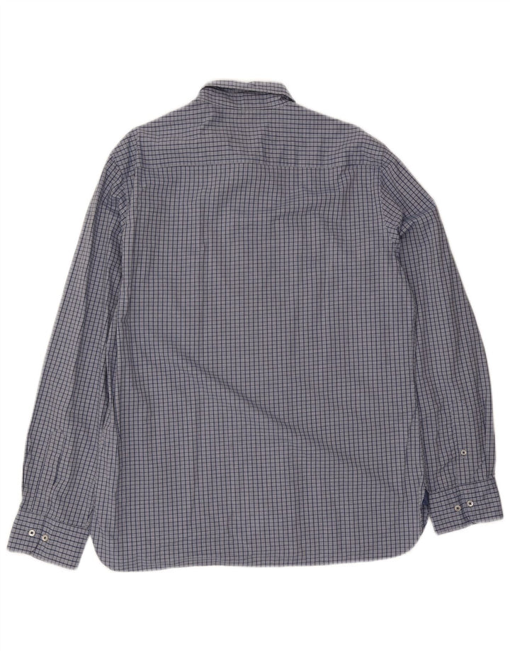 Massimo Dutti Mens Casual Fit Shirt XL Blue Check Cotton