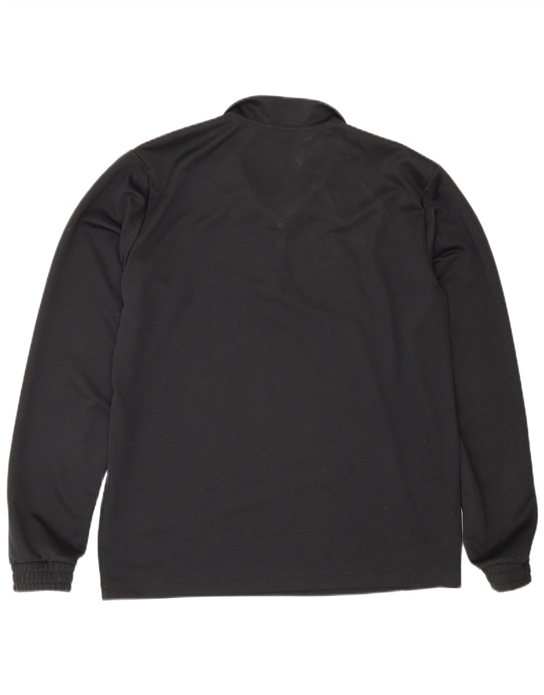 Adidas Mens Zip Neck Top Long Sleeve Large Black Polyester Sports