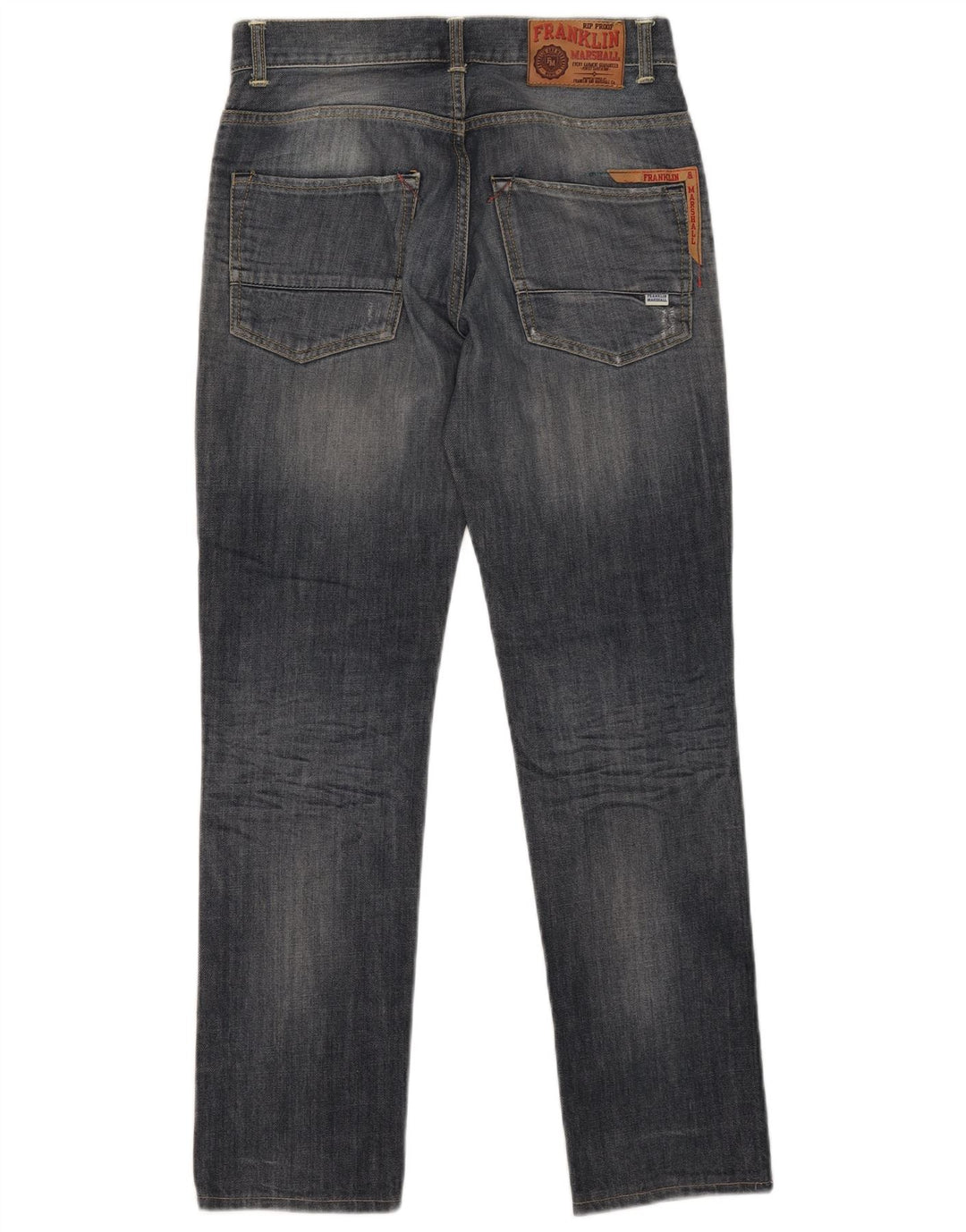 Franklin Marshall Mens Straight Jeans W29 L30 Navy Blue Cotton