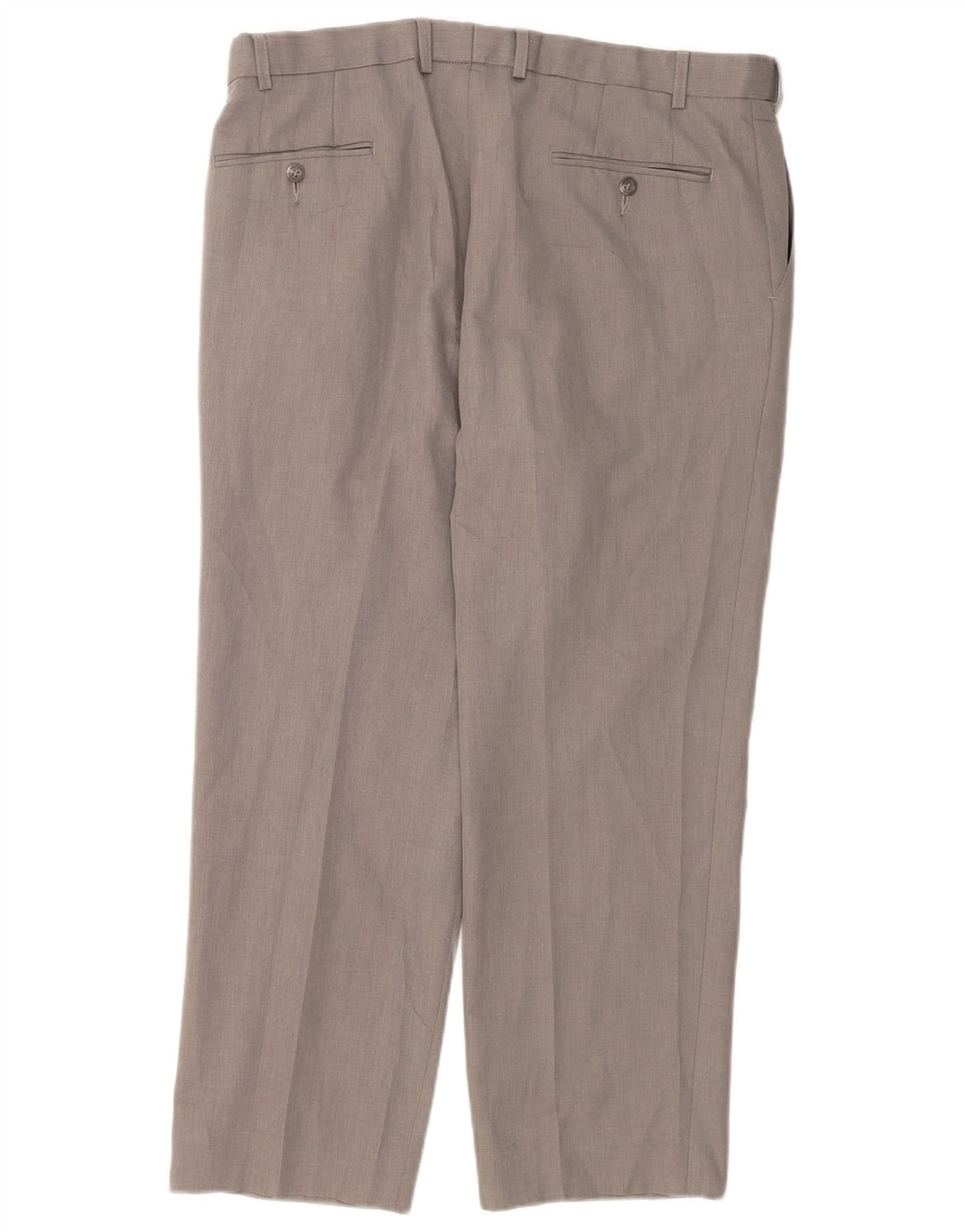Marks & Spencer Mens Straight Chino Trousers W38 L28 Grey Polyester