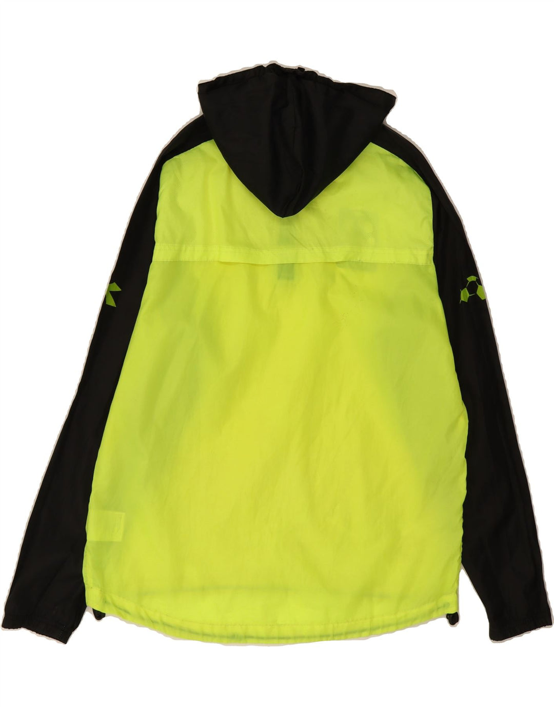 DIADORA Mens Hooded Pullover Rain Jacket UK 36 Small Yellow Colourblock Vintage Diadora and Second-Hand Diadora from Messina Hembry 