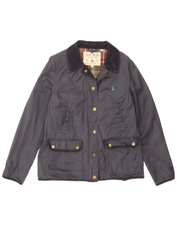 Jack Wills Jachetă utilitare pentru femei UK 14 mare bumbac bleumarin