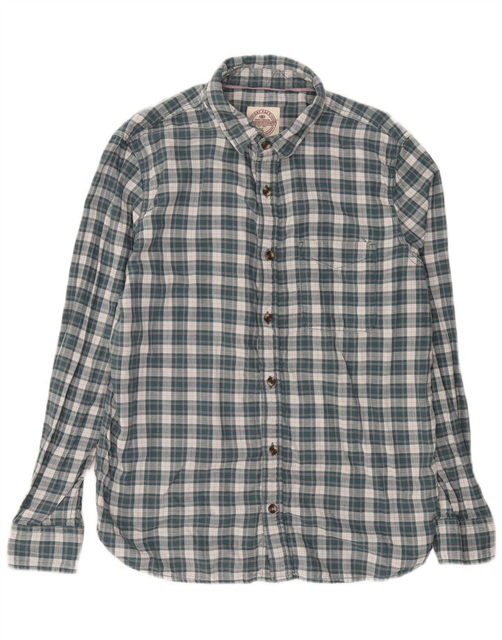 Fat Face Mens Shirt Medium Green Check Cotton