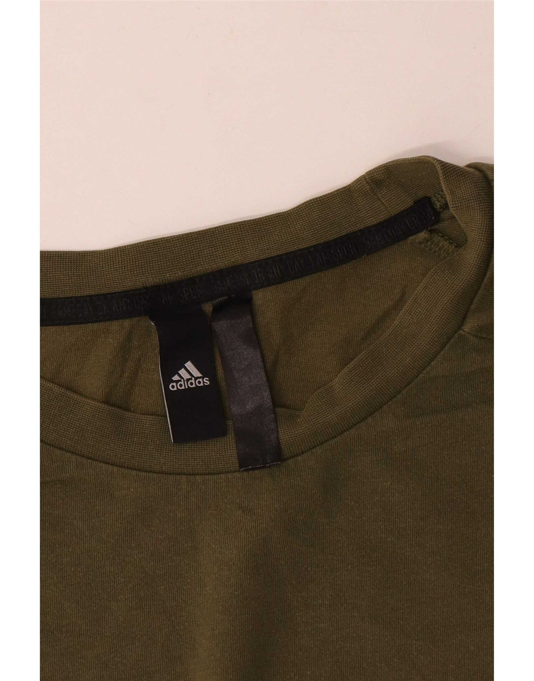 Adidas Mens T-Shirt Top 2XL Khaki Cotton