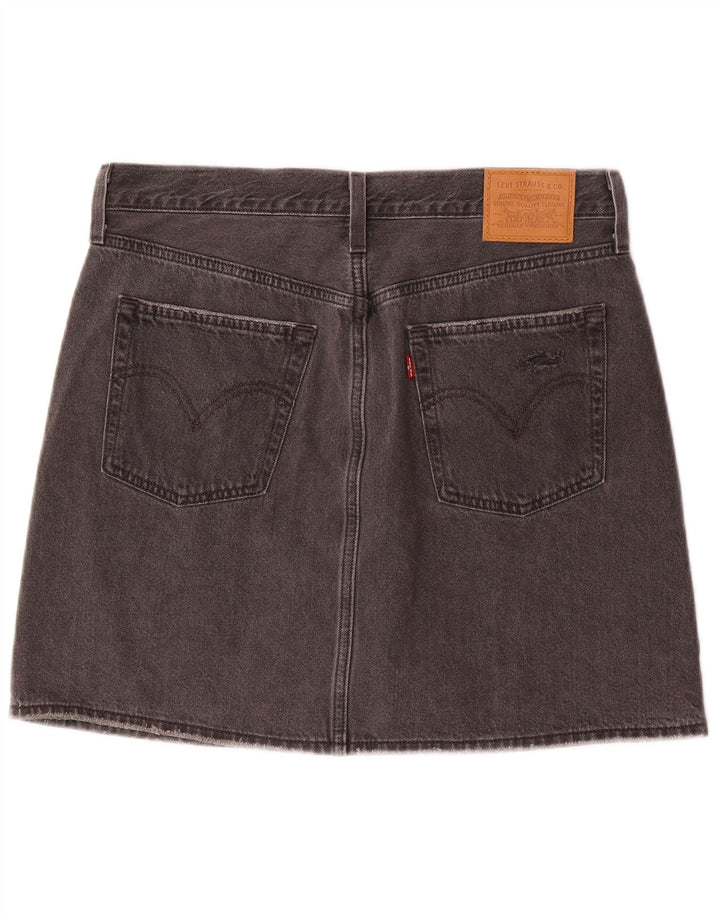 LEVI'S Womens Mini Denim Skirt W30 Medium Brown Cotton