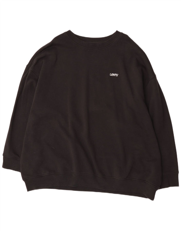 Levi's Mens Relaxed Fit Sweatshirt Jumper 5XL Black Cotton
