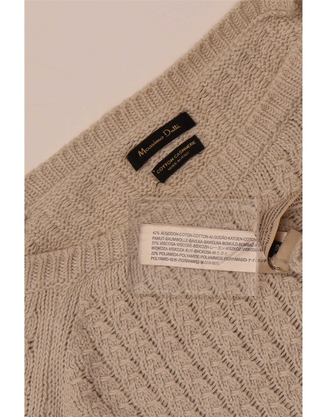 Massimo Dutti Womens Boat Neck Jumper Sweater UK 14 Medium Grey Cotton