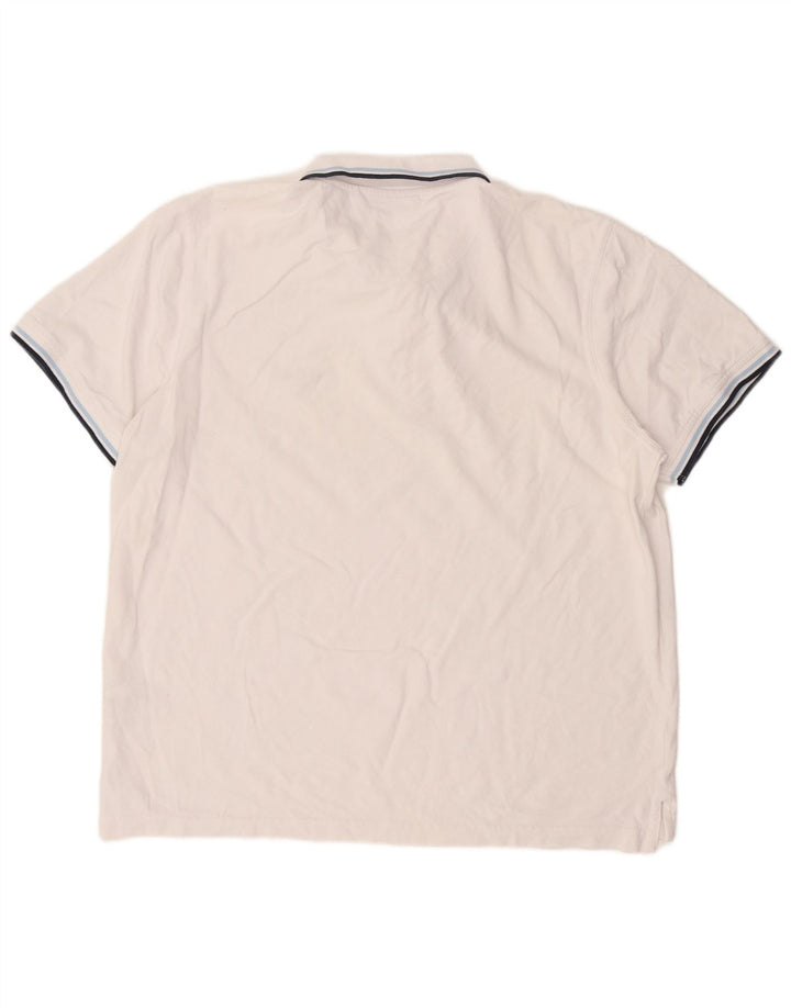Pierre Cardin Mens Regular Fit Polo Shirt Large White Cotton