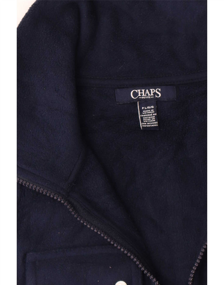 Chaps Womens Petite Fleece Gilet UK 16 Large Navy Blue Polyester