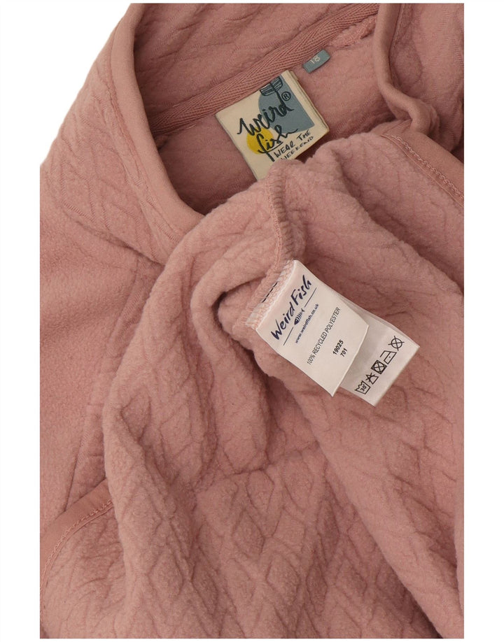 Weird Fish Γυναικείο Fleece Jacket UK 18 XL Pink Polyester