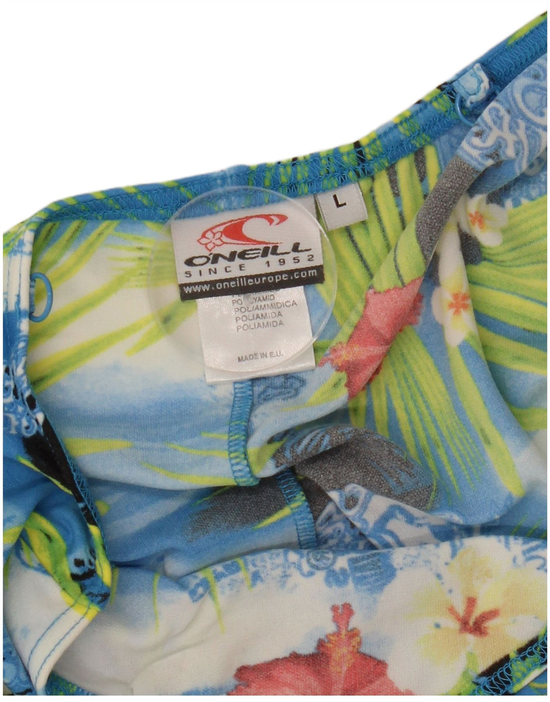 O'NEILL Womens Halter Dress UK 14 Large Multicoloured Floral Polyamide