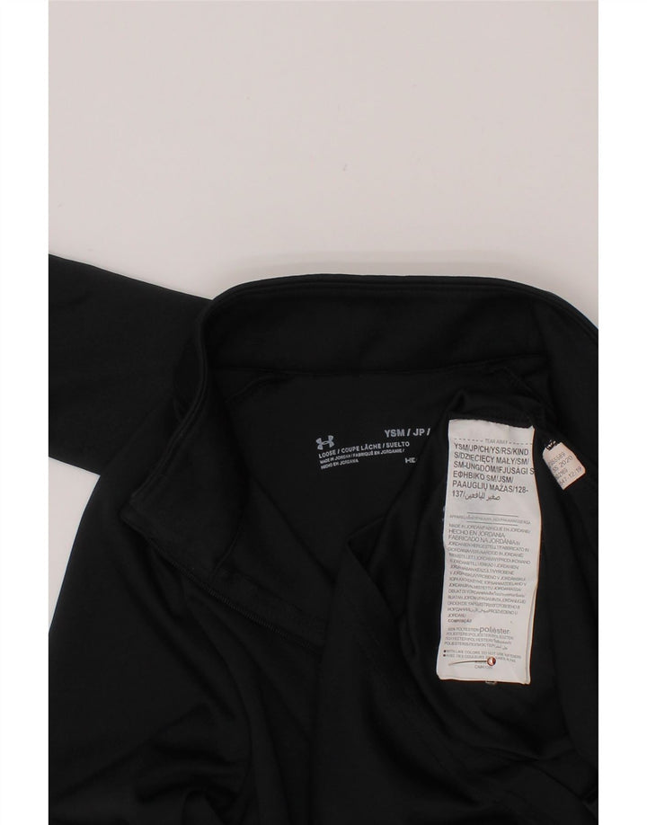 Пуловер с капюшоном для мальчиков UNDER ARMOR, спортивный костюм, топ 7–8 лет, маленький черный цвет