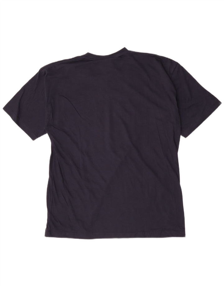 Umbro Mens T-Shirt Top Large Navy Blue Cotton