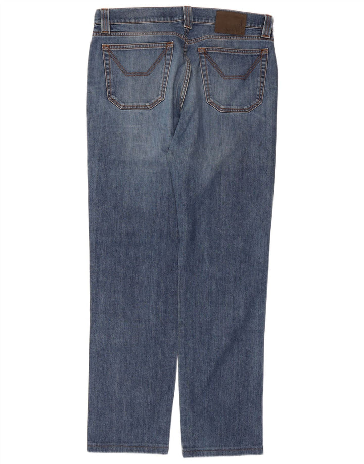 Jeckerson Mens Straight Jeans W34 L31 Blue Cotton