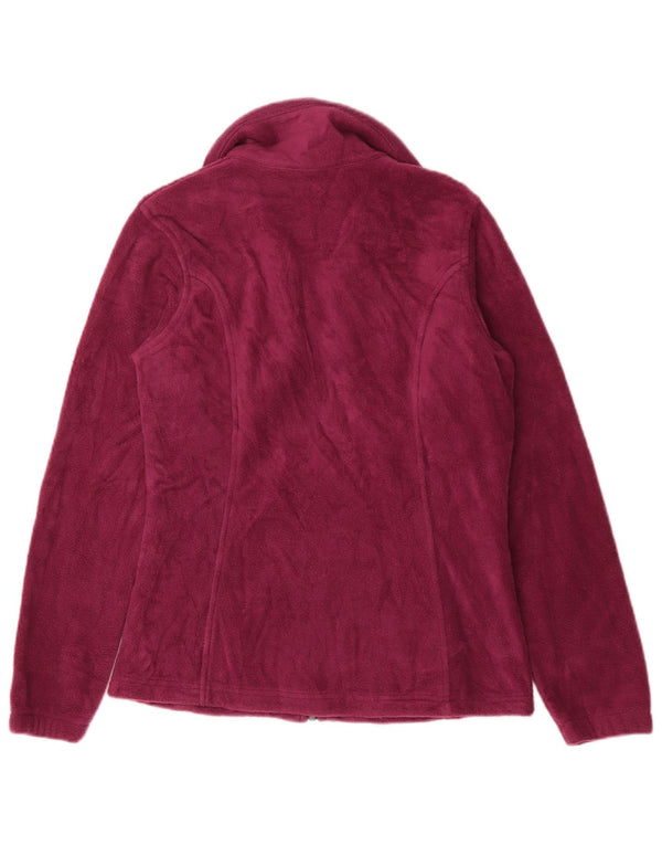 Columbia Womens Fleece Jacket UK 10 Small Burgundy Polyester