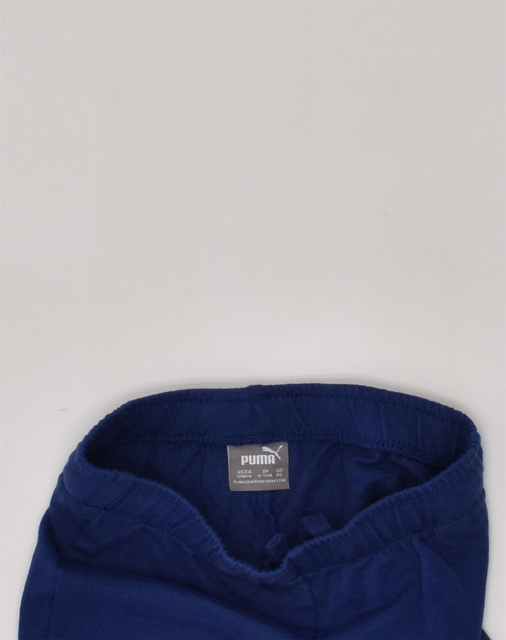 PUMA Baby Boys Tracksuit Trousers 9-12 Months Navy Blue Cotton | Vintage Puma | Thrift | Second-Hand Puma | Used Clothing | Messina Hembry 