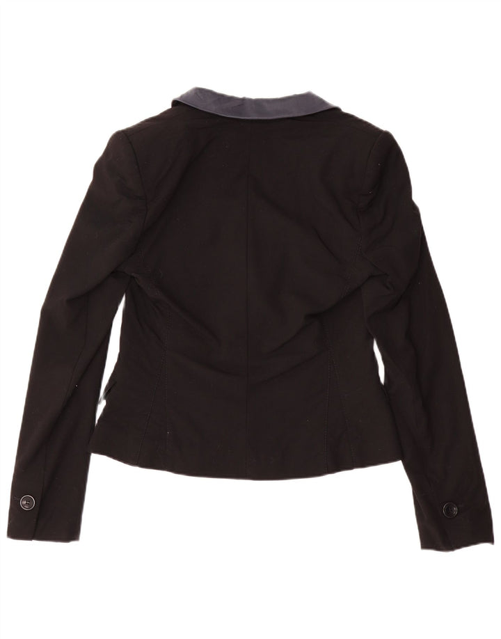 Karen Millen Dame 1 Knap Blazer Jakke UK 10 Lille Sort Uld
