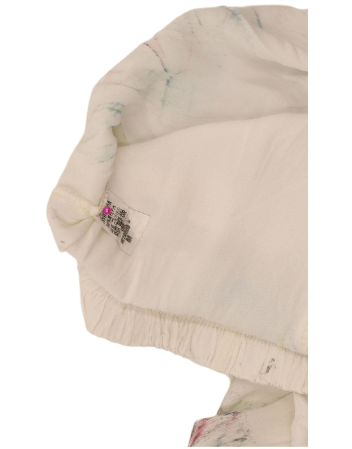 Vintage kvinders haremsbukser Medium W28 L29 White Tie Dye Viscose