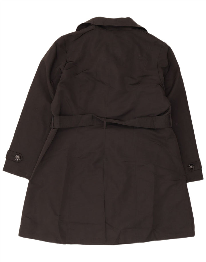 Marks & Spencer Womens Trench Coat UK 18 XL Black Polyester