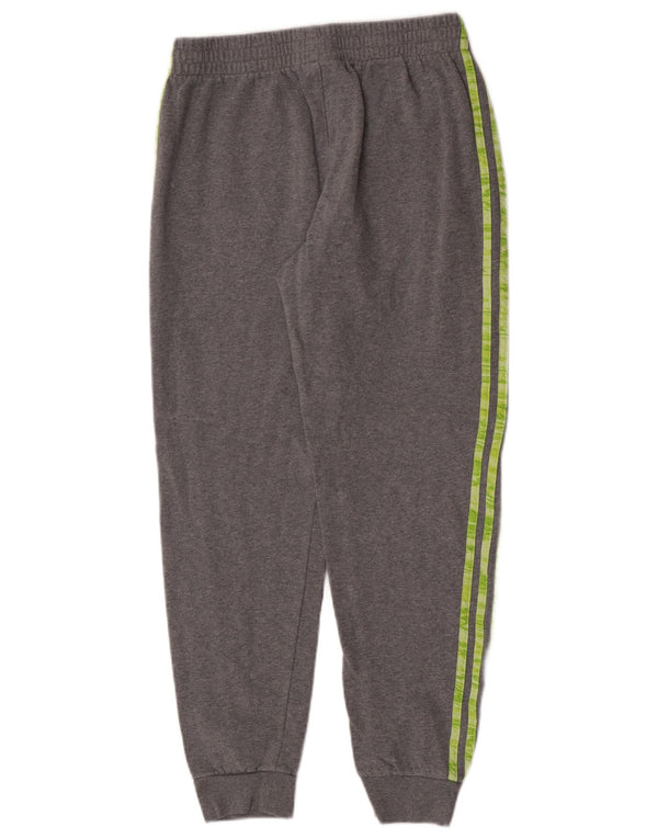 Adidas Boys Tracksuit Trousers Joggers 13-14 Years XL Grey Cotton