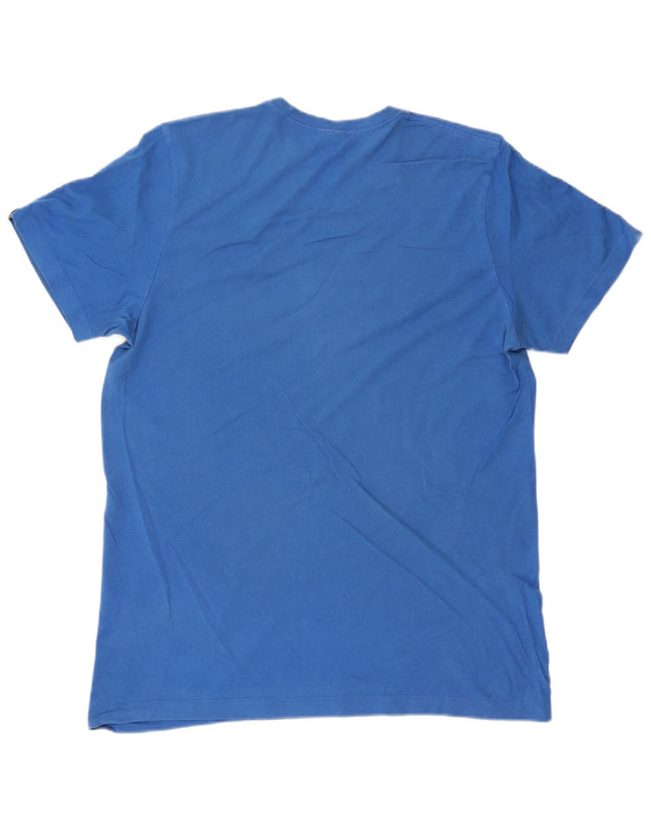 ADIDAS Mens Graphic T-Shirt Top Large Blue Cotton