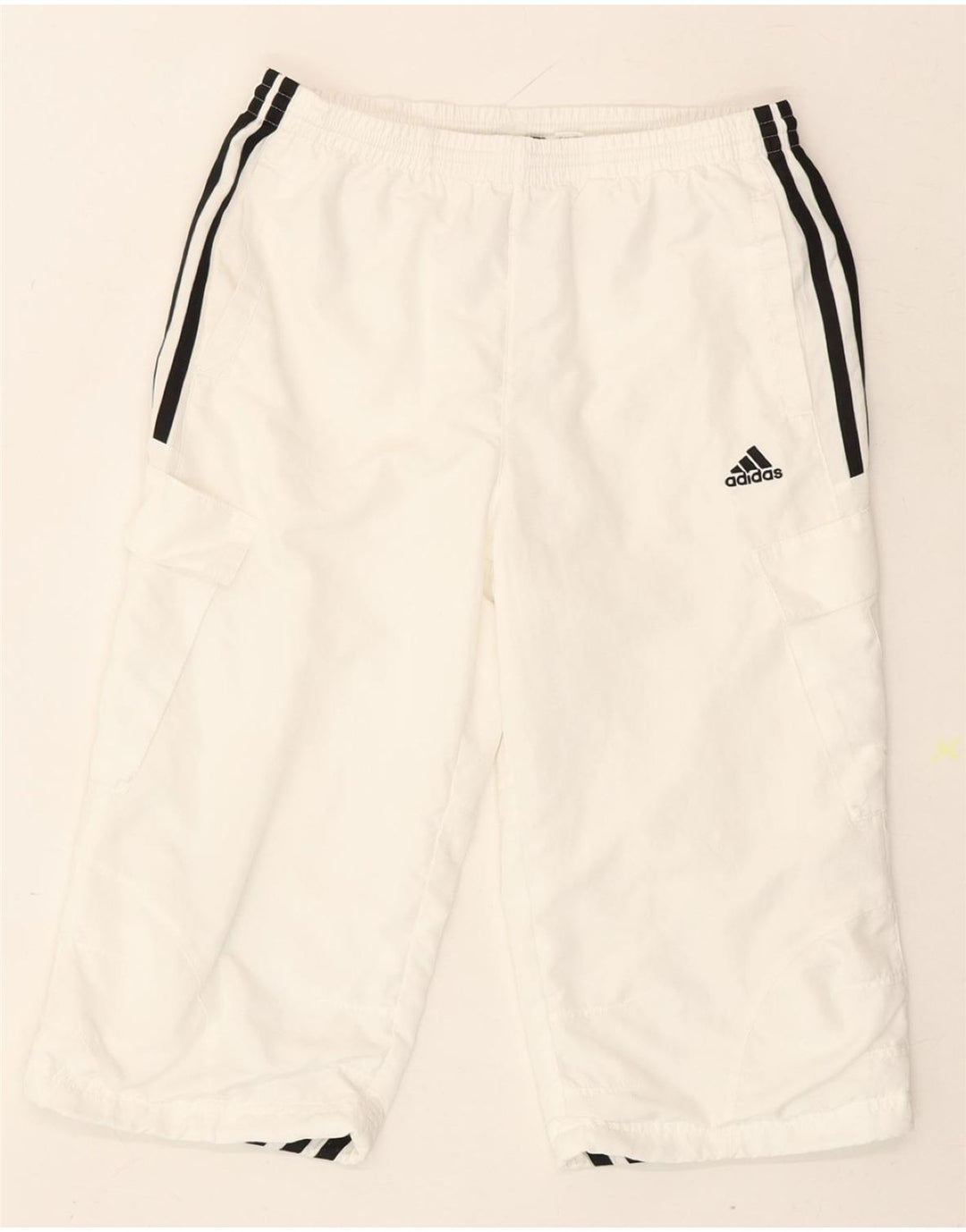ADIDAS Boys Bermuda Sport Shorts 11-12 Years White Polyester Vintage Adidas and Second-Hand Adidas from Messina Hembry 