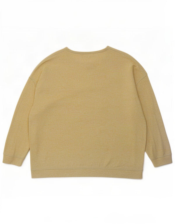 Marks & Spencer Womens Boat Neck Jumper Sweater UK 20 2XL Yellow Flecked